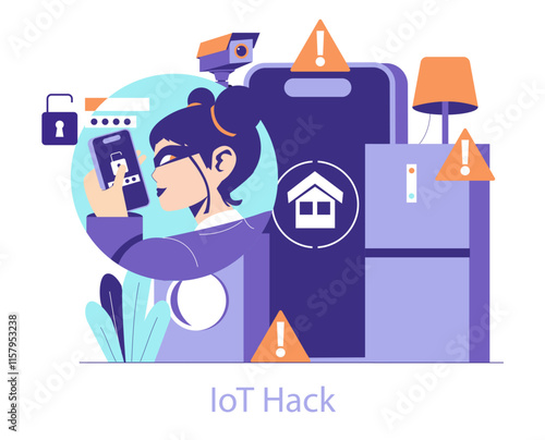 Cybercrime. Flat Vector Illustration