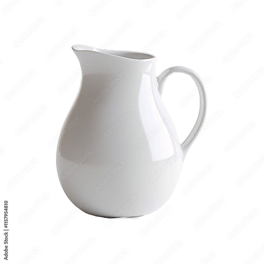 Milk Jug for Pouring & Serving - Isolated on White Background Milk Jug for Pouring & Serving - Isolated on White Background