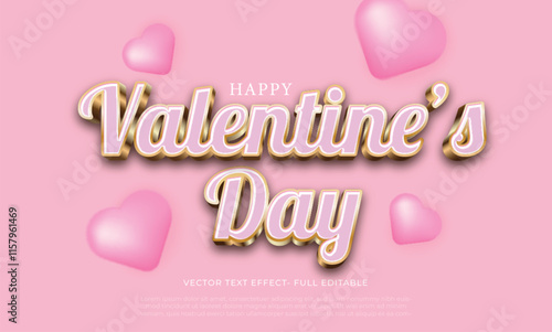 Happy valentines day editable text effect