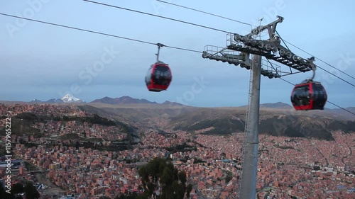 Panoramic view of La Paz city in Bolivia