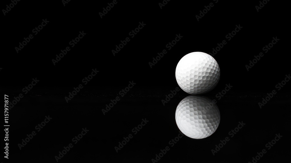 Golf Ball Reflection: A Monochromatic Study in Minimalist Photography. generative ai