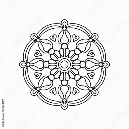 abstract mandala flower illustration