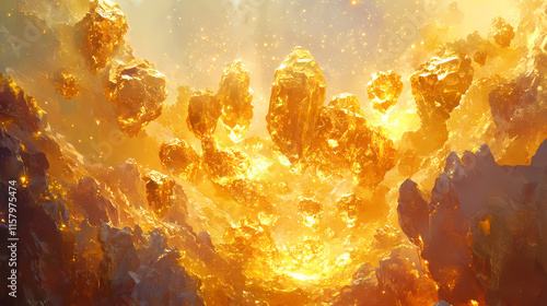 Gold-bearing selected Auriferous. Illustration