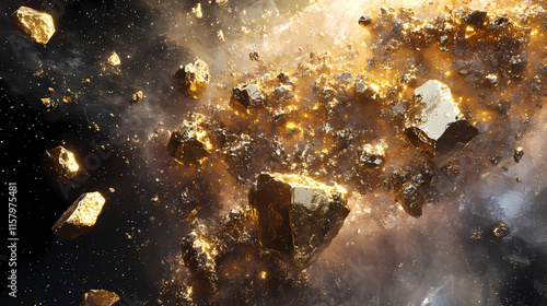 Gold-bearing selected Auriferous. Illustration