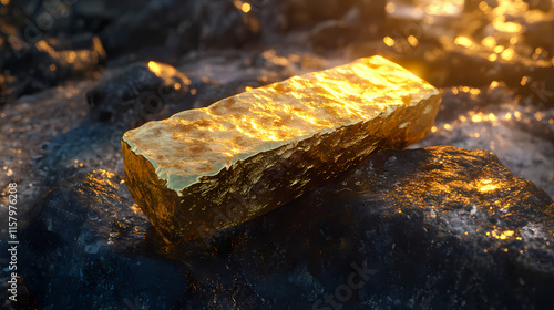 Lingot d'or. Auriferous. Illustration