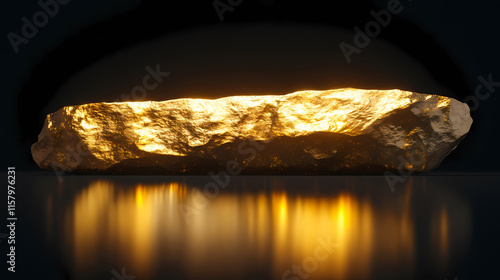 Lingot d'or. Auriferous. Illustration