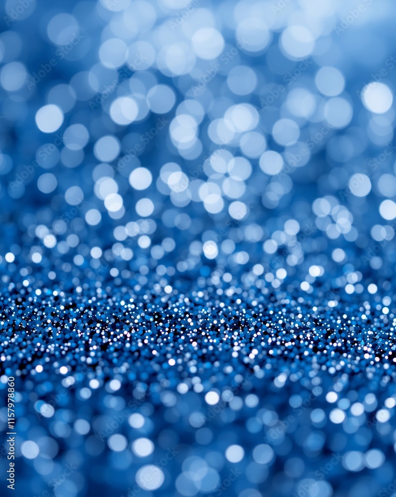 Abstract Blue Glitter Background with Bokeh Effect Abstract Blue Glitter Background with Bokeh Effect
