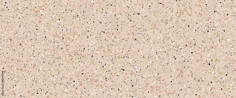 Smooth beige terrazzo surface with subtle multicolored speckles Smooth beige terrazzo surface with subtle multicolored speckles