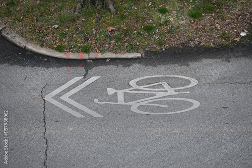 Bike lane sharrow symbol