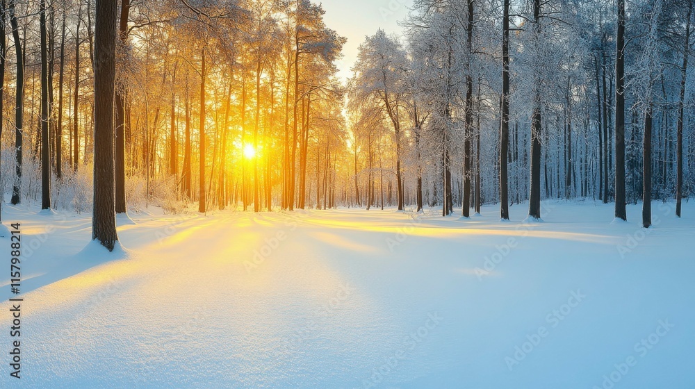 A dazzling winter landscape with trees covered in sparkling frost, their frozen branches glowing under the quiet light of a crisp winter sky. A dazzling winter landscape with trees covered in sparkling frost, their frozen branches glowing under the quiet light of a crisp winter sky.