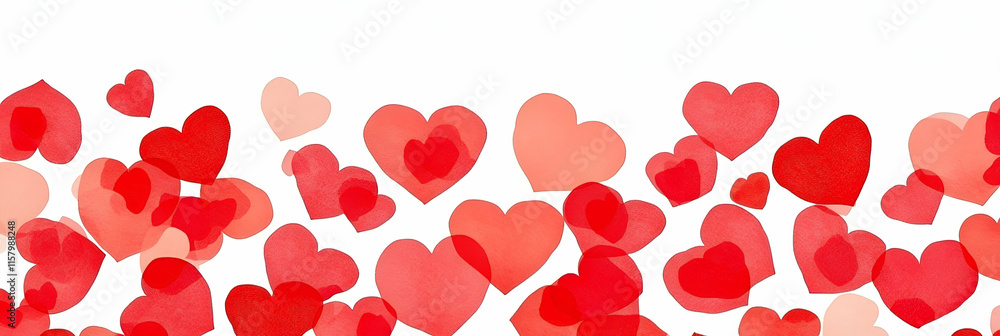Red Heart Pattern, A Romantic Design of Overlapping Hearts, symbolizing Love and Affection, beautifully arranged. Red Heart Pattern, A Romantic Design of Overlapping Hearts, symbolizing Love and Affection, beautifully arranged.