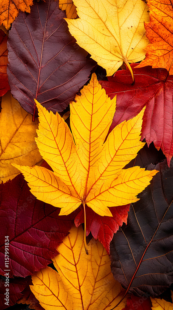 Autumn Leaves, A Tapestry of Golden, Crimson, and Burgundy Hues. Vibrant fall foliage displays rich colors. Autumn Leaves, A Tapestry of Golden, Crimson, and Burgundy Hues. Vibrant fall foliage displays rich colors.