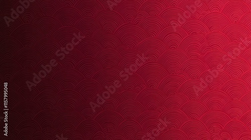 Red gradient textured background with wave pattern.