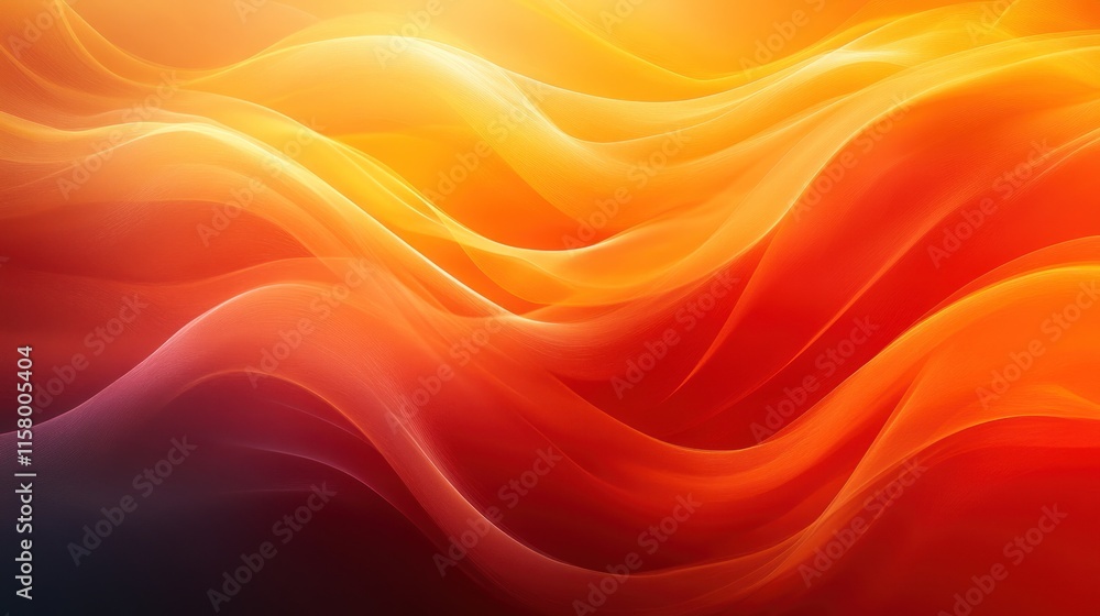 Obraz premium Abstract waves in warm colors create a dynamic, fluid visual experience.