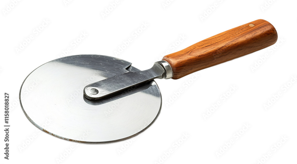 Pizza Cutter Wheel for Precise Slicing - Isolated on White Background Pizza Cutter Wheel for Precise Slicing - Isolated on White Background