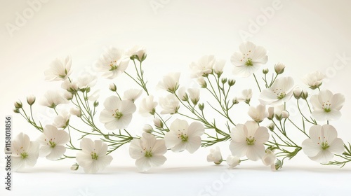 illustration of a gypsophila baby s breath isolated on a white background gypsophila photo