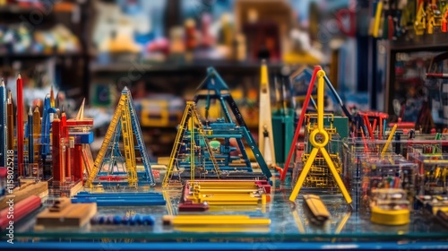 Wallpaper Mural Colorful Educational Tools and Supplies for Creative Learning Activities Torontodigital.ca