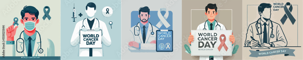 Picture of a man with the theme of World Cancer Day Picture of a man with the theme of World Cancer Day