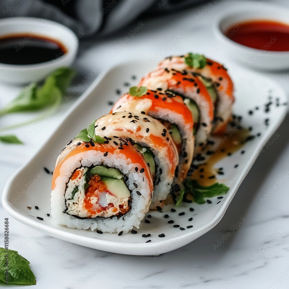 sushi on a plate 3d sushi on a plate 3d