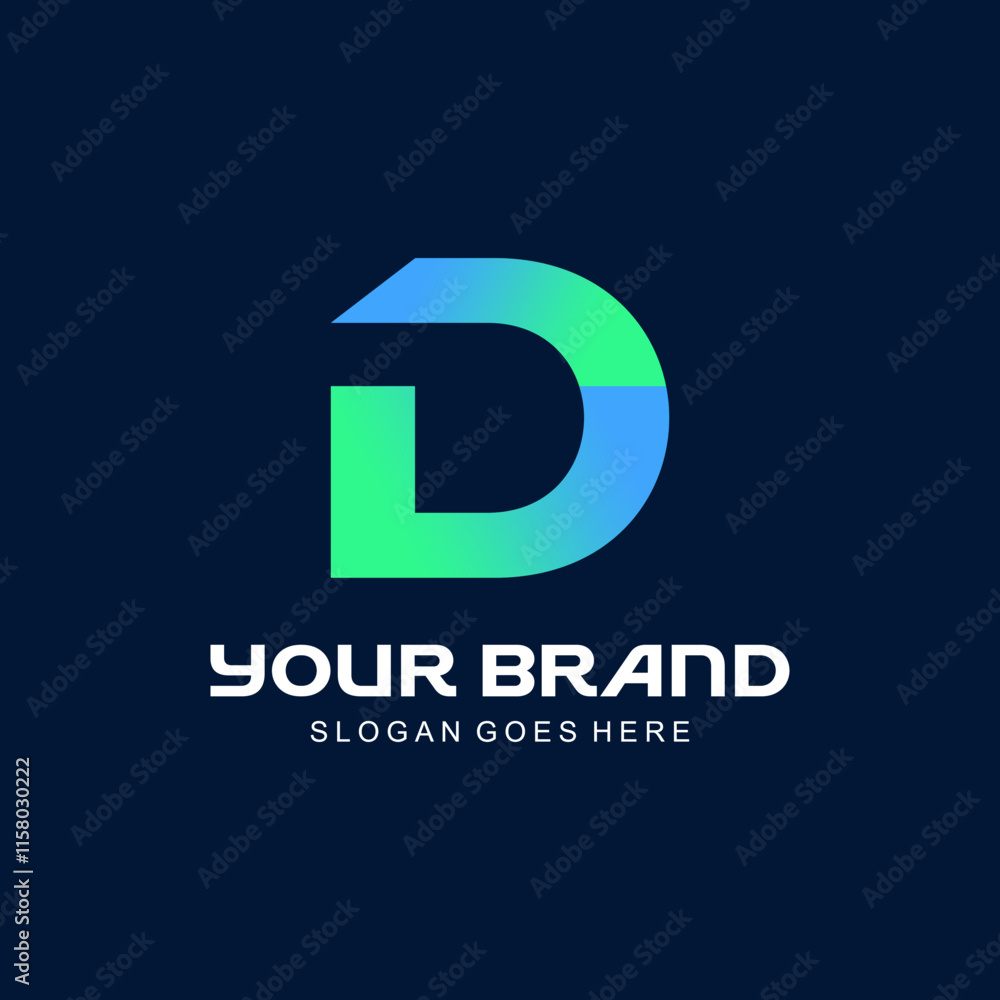 D letter logo vector template for your business sport and technology D letter logo vector template for your business sport and technology