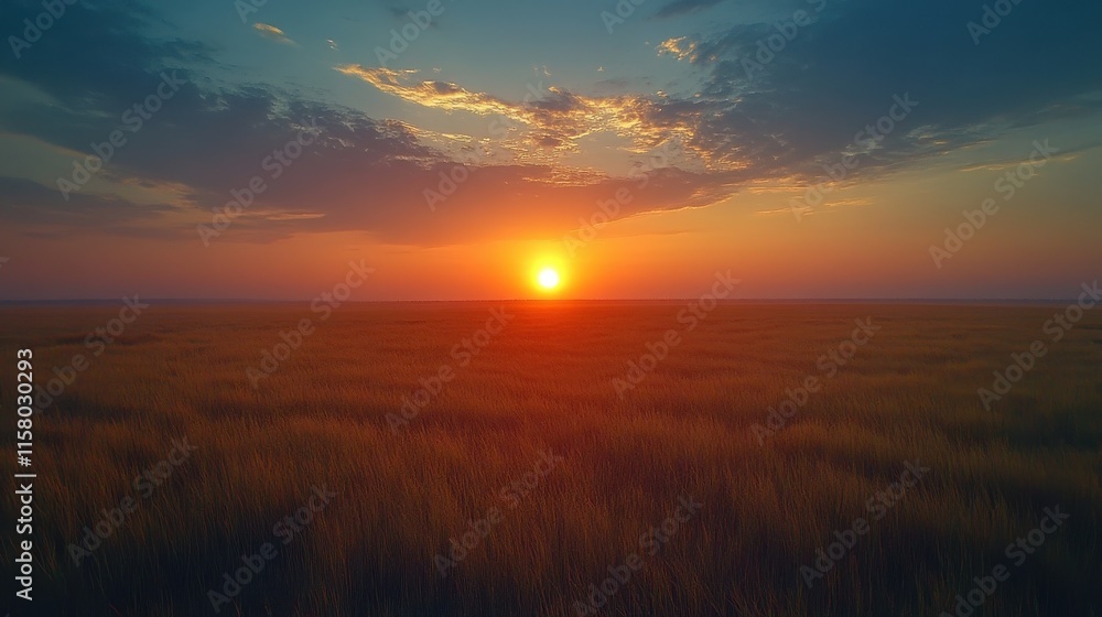 Obraz premium sunrise over the field