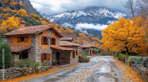 village in the sierra nevada mountains spain