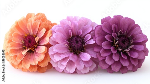 zinnia flower close up stock image isolated on a white background zinnia flower photo