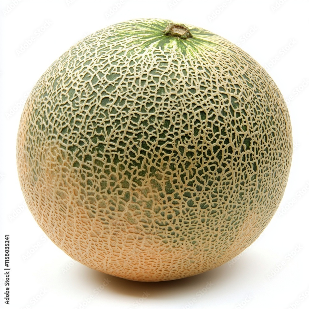 a melon with a white background. a melon with a white background.