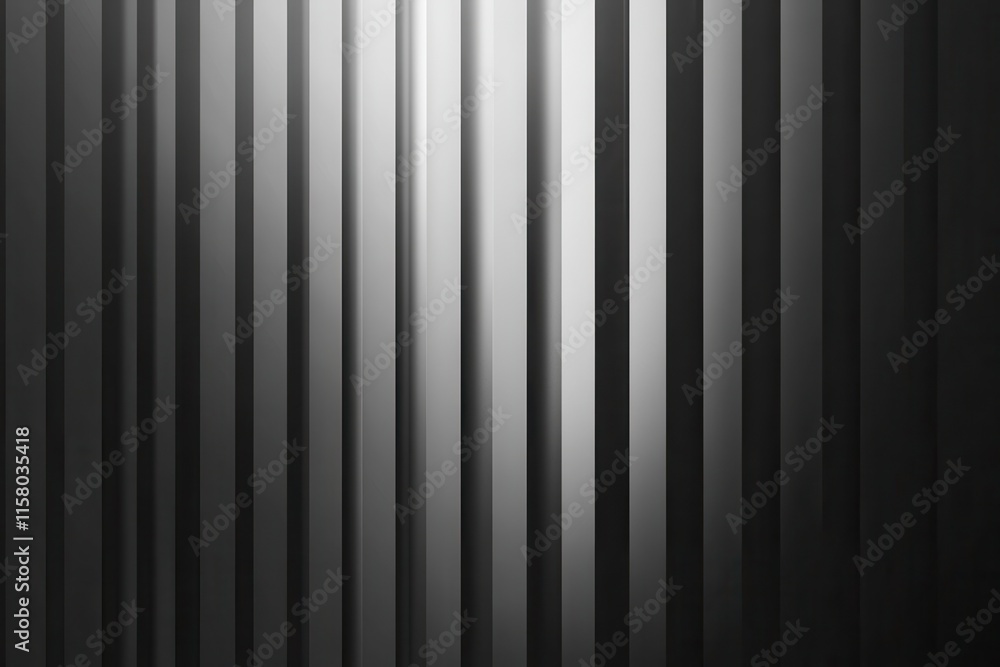Obraz premium Abstract gray shadow and light blur on a white wall from a window indoor dark gray stripes create a monochrome backdrop for design