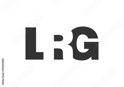 LRG logo design. Initial letter L R G bold font style for tech startups, consulting, corporate branding. Creative company name, headlines typography identity, trendy logotype. photo