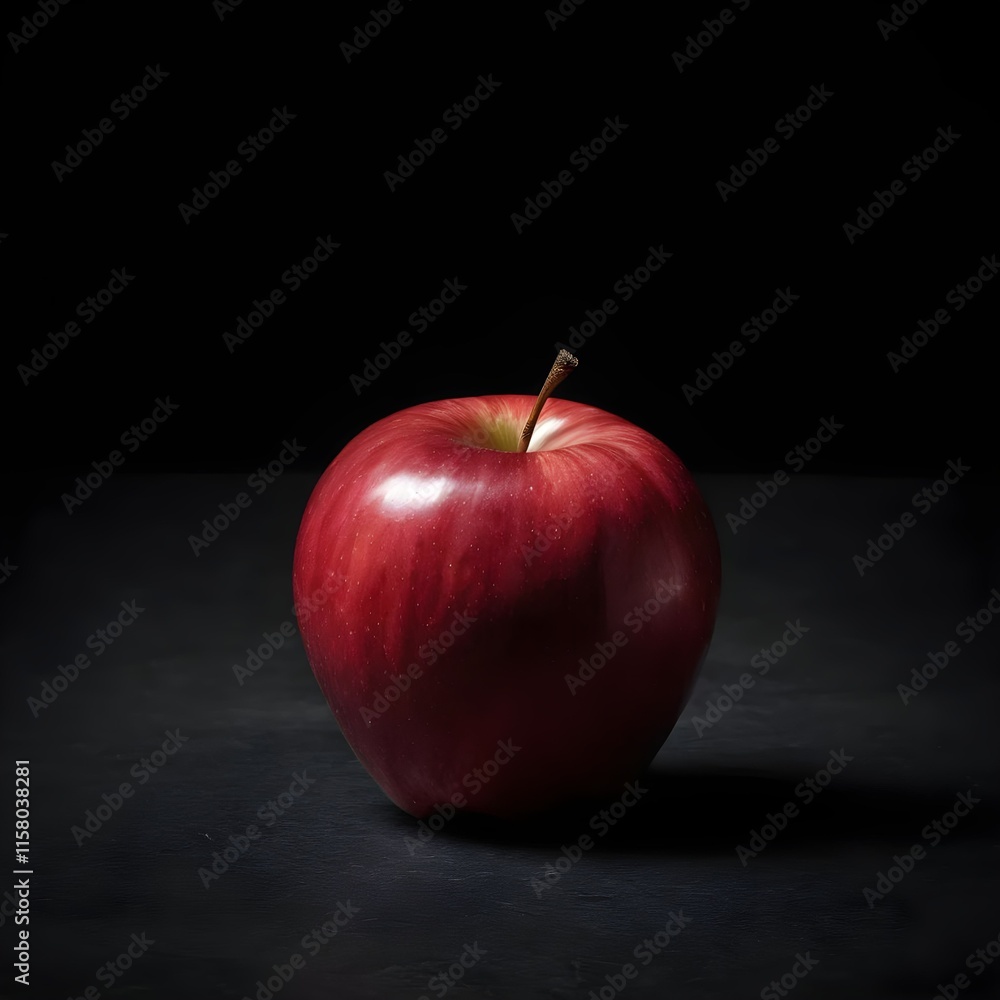 Perfectly Ripe Red Apple with a Single Leaf on a White Background - Fresh and Healthy Fruit Photography Perfectly Ripe Red Apple with a Single Leaf on a White Background - Fresh and Healthy Fruit Photography