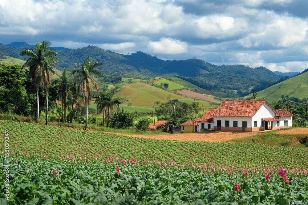 Brazilian tobacco farm of Nicotiana tabacum Brazilian tobacco farm of Nicotiana tabacum