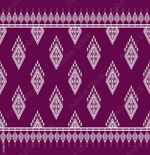 Geometric ethnic oriental seamless pattern traditional Design for background,carpet,wallpaper.clothing,wrapping,Batik fabric,Vector illustration.embroidery style - Sadu, sadou, sadow or sado