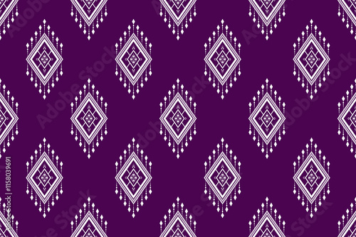 Geometric ethnic oriental seamless pattern traditional Design for background,carpet,wallpaper.clothing,wrapping,Batik fabric,Vector illustration.embroidery style - Sadu, sadou, sadow or sado