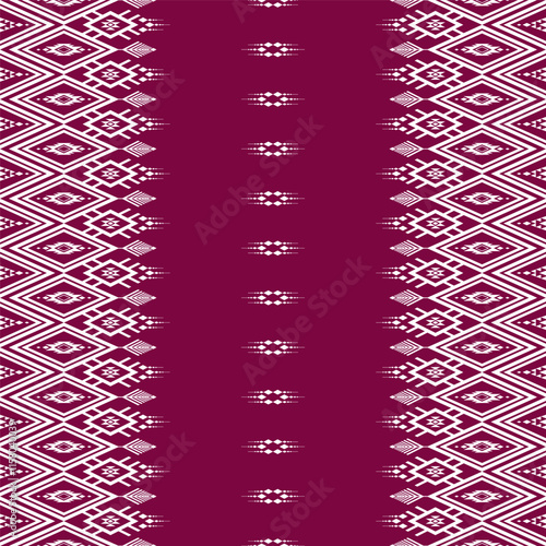 Geometric ethnic oriental seamless pattern traditional Design for background,carpet,wallpaper.clothing,wrapping,Batik fabric,Vector illustration.embroidery style - Sadu, sadou, sadow or sado