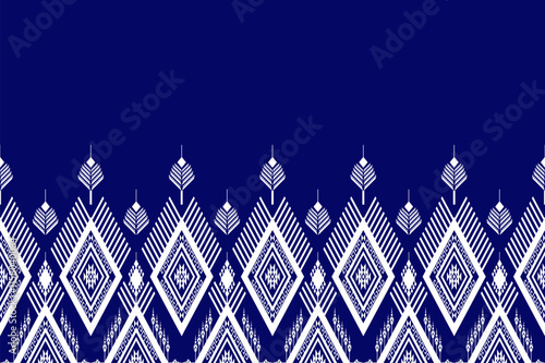 Geometric ethnic oriental seamless pattern traditional Design for background,carpet,wallpaper.clothing,wrapping,Batik fabric,Vector illustration.embroidery style - Sadu, sadou, sadow or sado