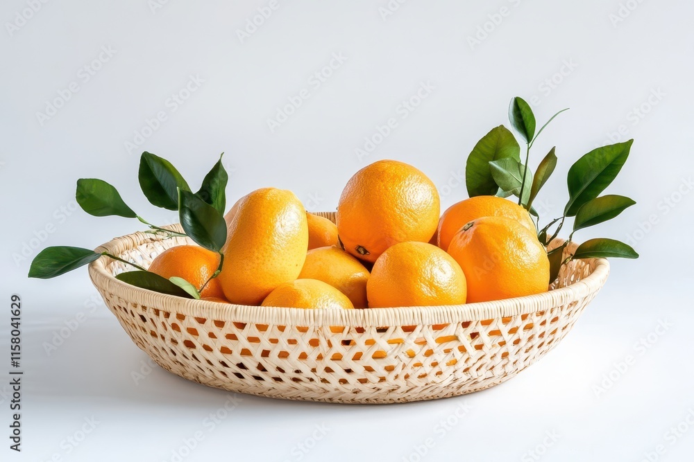 Clementines in a basket are left alone Clementines in a basket are left alone