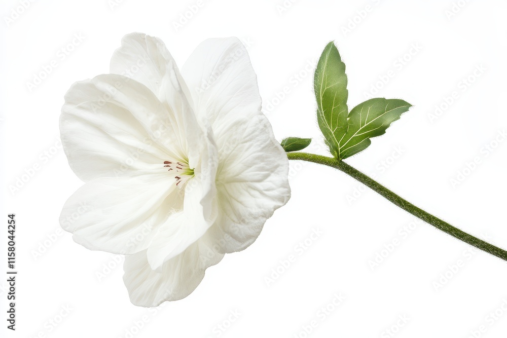Fototapeta premium Cotton blossom on white background with clipping path and deep focus