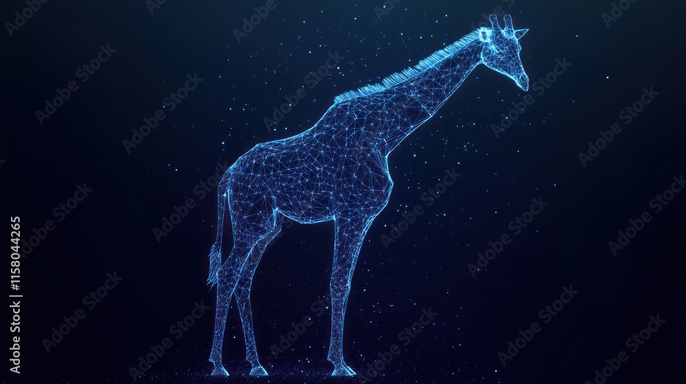 Abstract digital giraffe illustration. Abstract digital giraffe illustration.