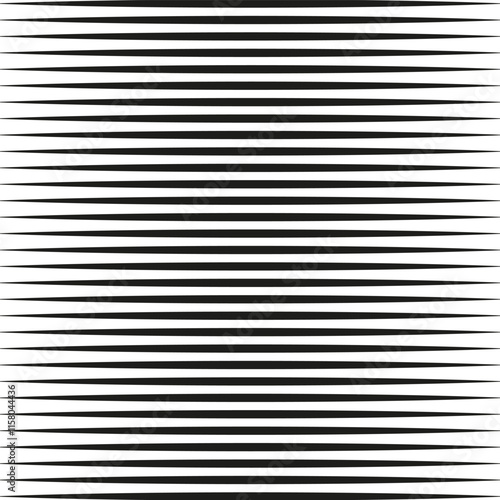 Horizontal stripes background. Black and white pattern. Gradual line variation. Monochrome vector texture.