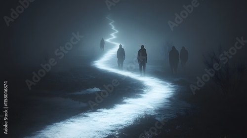 Eerie Serpentine Path in a Nightmare Landscape