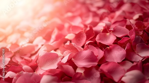 Romantic Rose Petals Falling Floral Event Garden Natural Setting Close-Up View Beauty and Love Concept