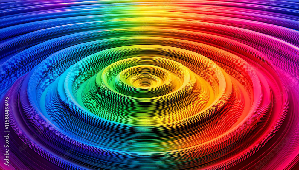Multicolor Rainbow Ripple Pattern Multicolor Rainbow Ripple Pattern