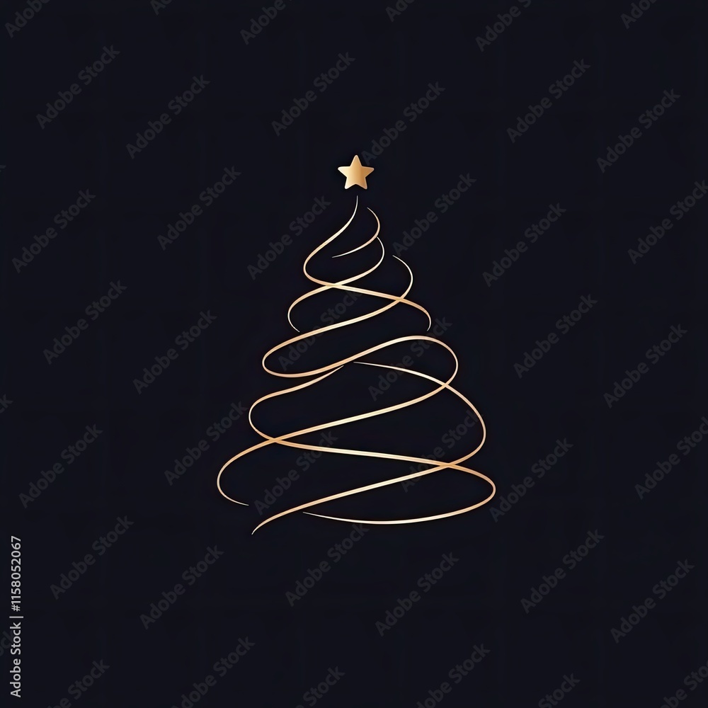 Abstract Gold Christmas Tree Abstract Gold Christmas Tree