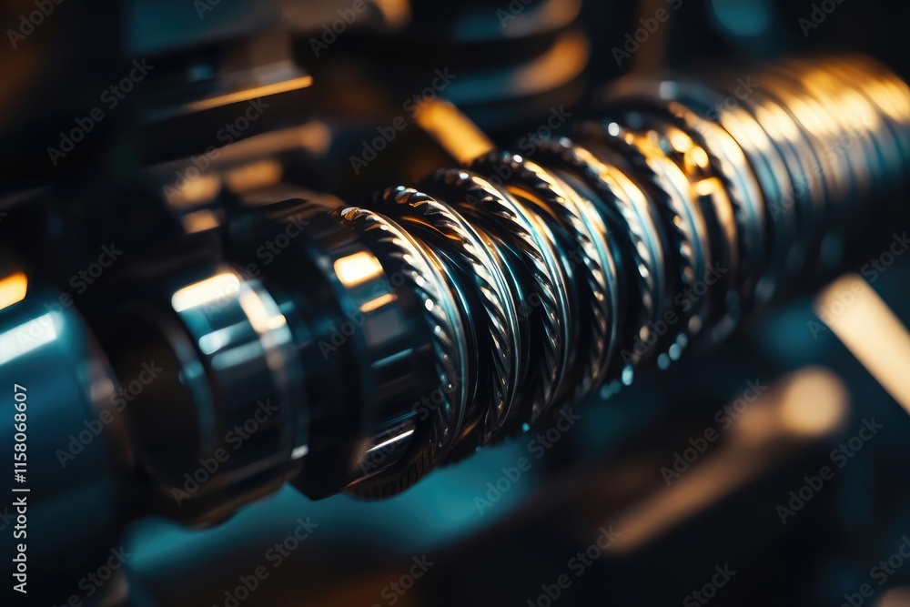 Close-up of intricate metal gears in precise engineering. Close-up of intricate metal gears in precise engineering.