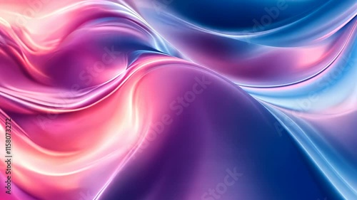 Wallpaper Mural Abstract vibrant gradient waves in pink and blue hues, fluid motion design concept Torontodigital.ca
