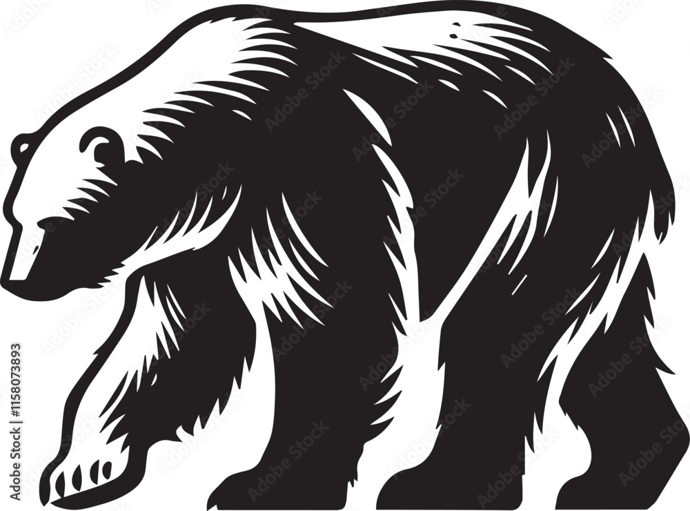 Fototapeta premium Silhouette of a bear