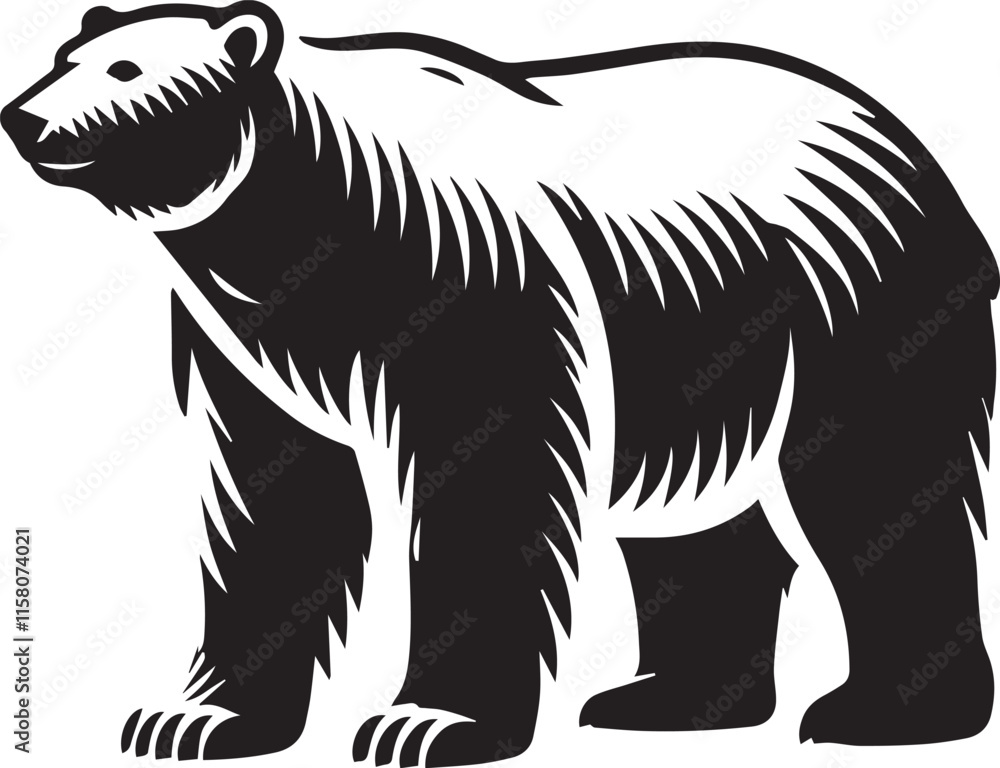 Obraz premium Silhouette of a bear