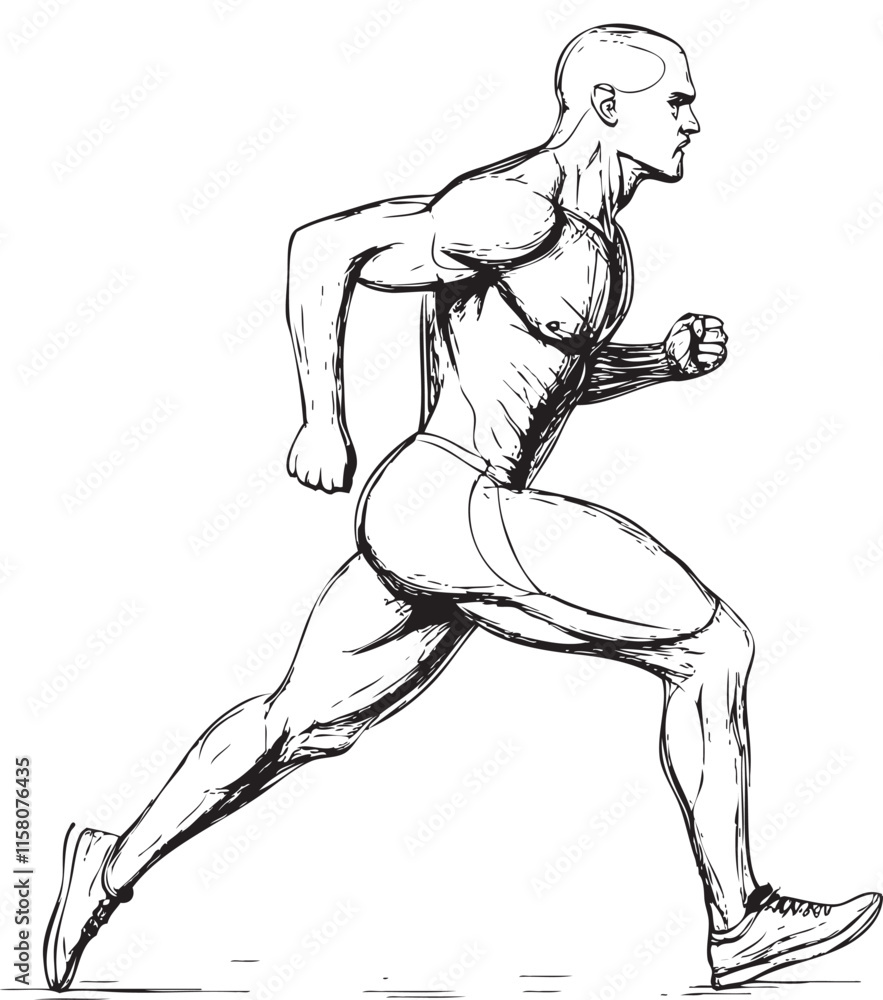 Fototapeta premium silhouette of a person running