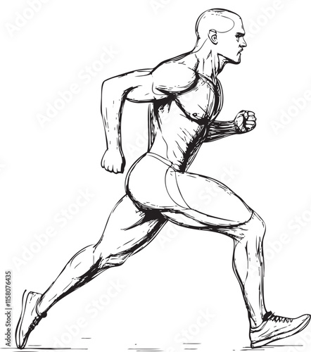 silhouette of a person running